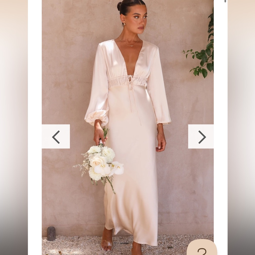 NEW with no tags, never worn Billy J Amara maxi dress - champagne, size 8